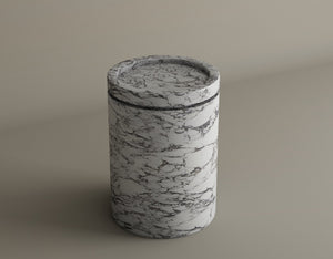 Cycladic Secret Calacatta Viola Marble End Table