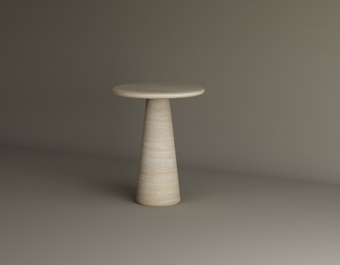 Tavolino Pietra Travertine Column Table – Classic European-Inspired Stone Design