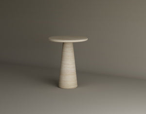 Tavolino Pietra Travertine Column Table – Classic European-Inspired Stone Design