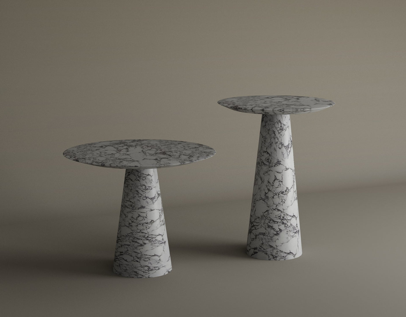 Twin Pillars Calacatta Viola Marble Table Set
