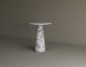 Tavolino Calacatta Viola Marble Column Table