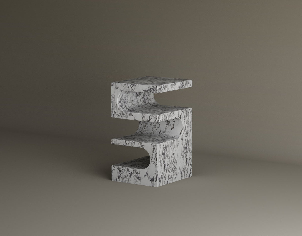 Serenity Block Calacatta Viola Marble Table
