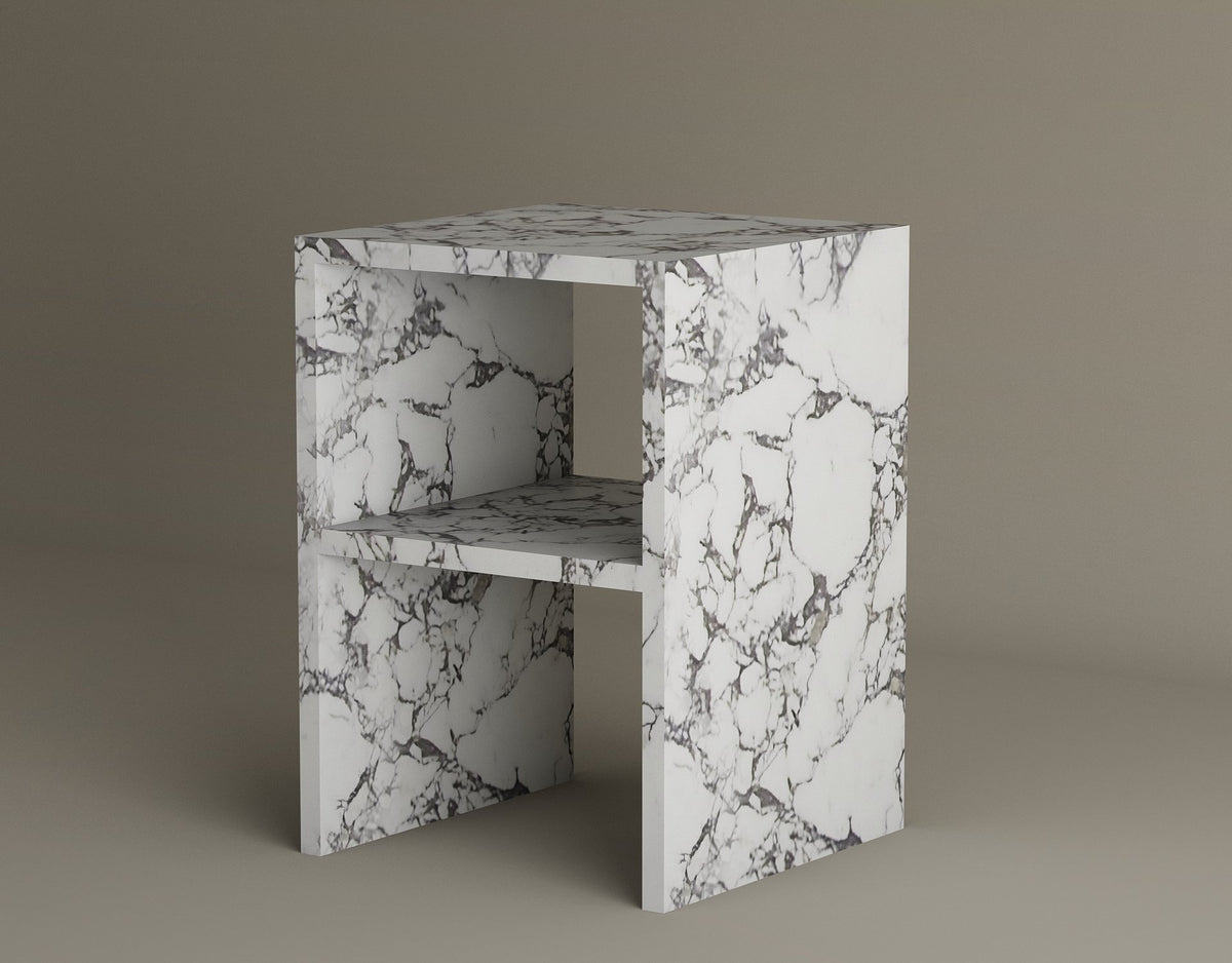 Terra Firma Calacatta Viola Marble End Table