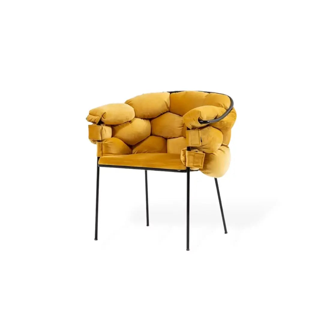 Fauteuil Luxueux Jaune Moutarde