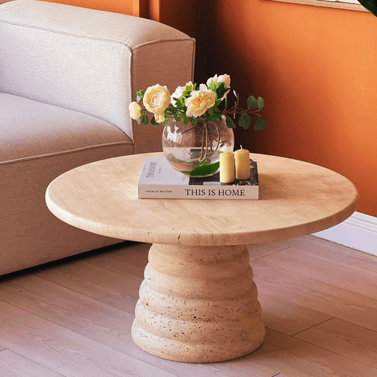 Designer Travertine Marble Coffee Table