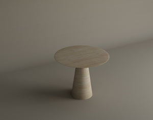 Twin Pillars Travertine Side Table Set – Architectural Balance in Natural Stone