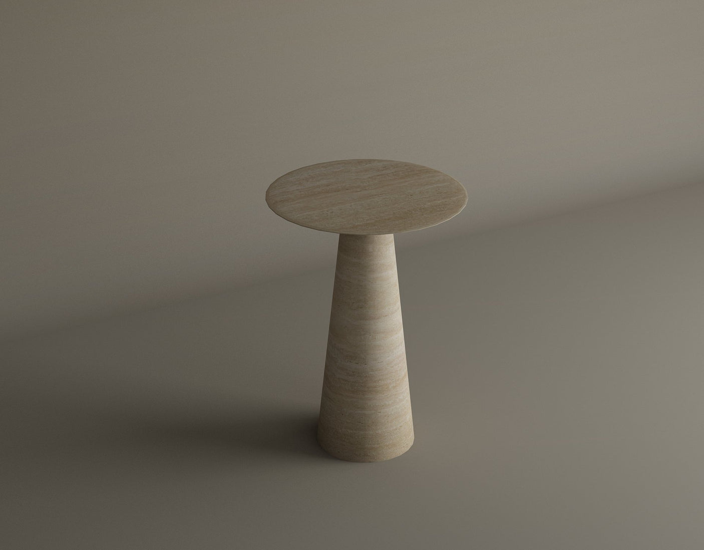 Twin Pillars Travertine Side Table Set – Architectural Balance in Natural Stone