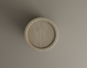 Cycladic Secret Travertine End Table with Storage – A Functional and Timeless Design