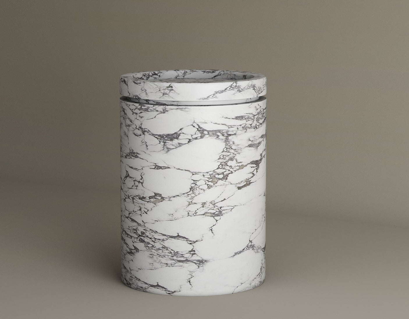Cycladic Secret Calacatta Viola Marble End Table
