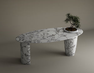 Versatile Calacatta Viola Marble Work and Dining Table