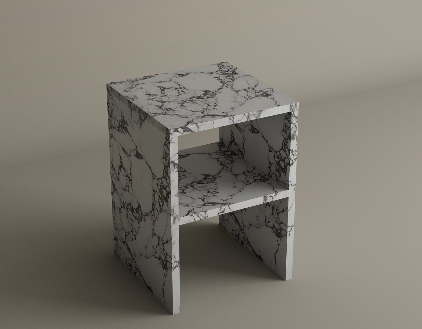 Terra Firma Calacatta Viola Marble End Table