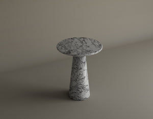 Tavolino Calacatta Viola Marble Column Table