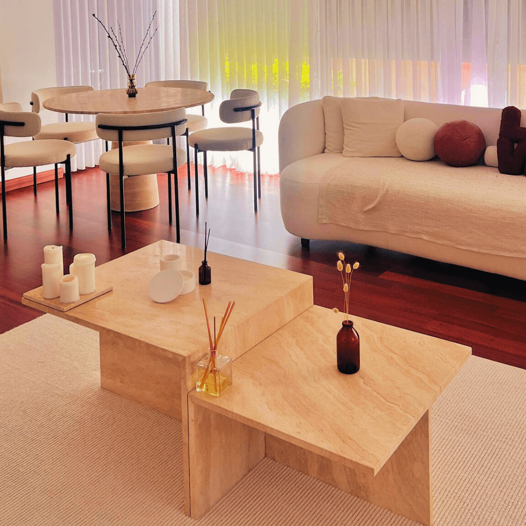 Eco-Friendly Travertine Coffee Table | Contemporary Travertine Coffee Table