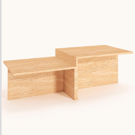 Eco-Friendly Travertine Coffee Table – Sustainably Sourced Stone for a Durable & Stylish Design