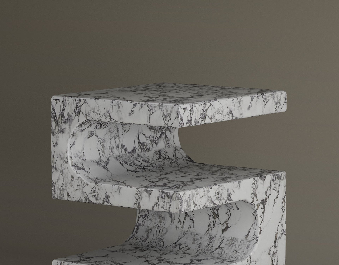 Serenity Block Calacatta Viola Marble Table