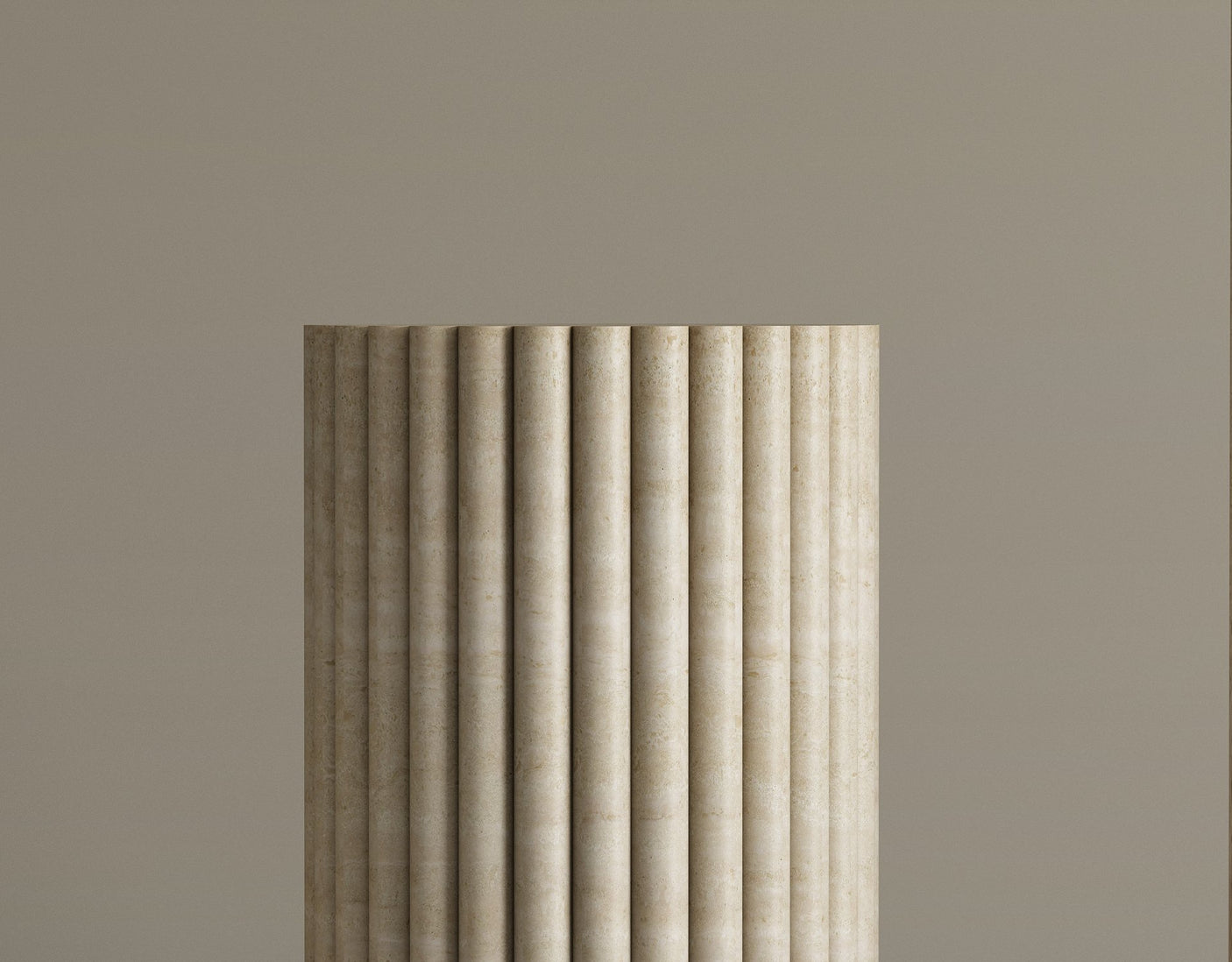 Travertine Elegance Pillar Trio – Sculptural Nested Set for Modern Spaces
