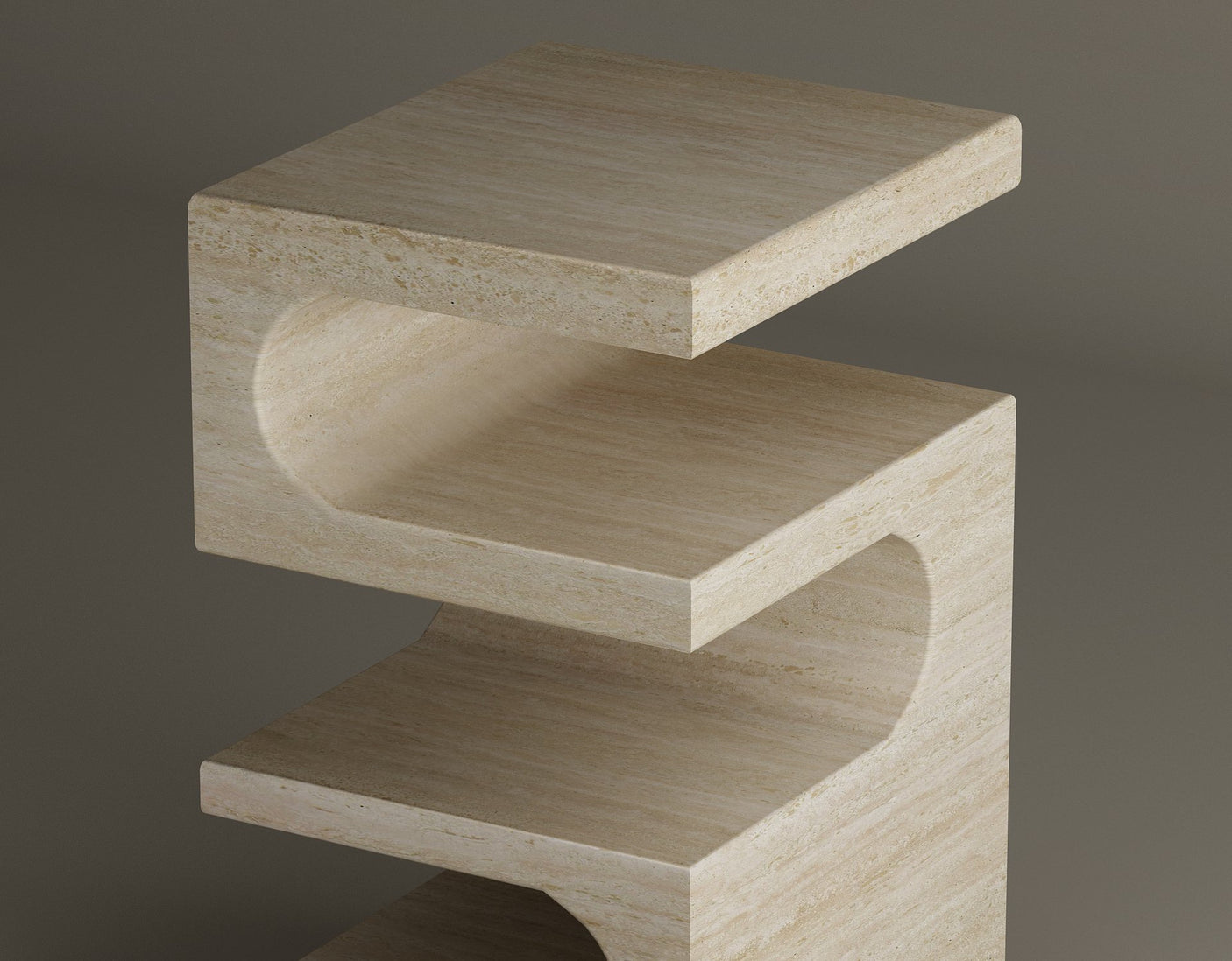 Serenity Block Travertine Table – A Multifaceted Natural Stone Marvel