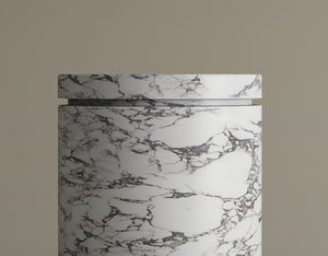 Cycladic Secret Calacatta Viola Marble End Table