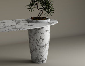 Versatile Calacatta Viola Marble Work and Dining Table