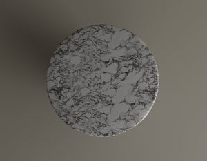 Tavolino Calacatta Viola Marble Column Table
