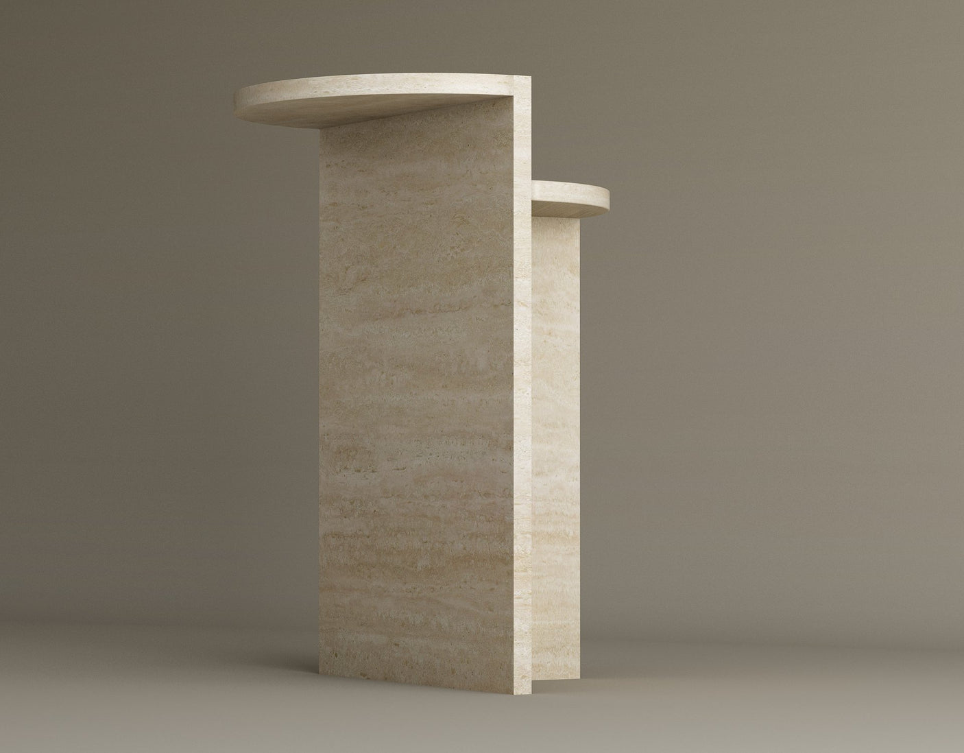 Contemporary Travertine Side Table – Stylish and Versatile for Modern Living Spaces