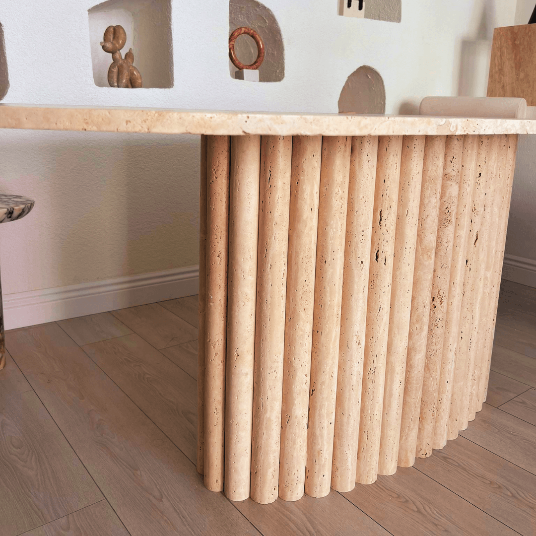 Elysian Travertine Feast Table