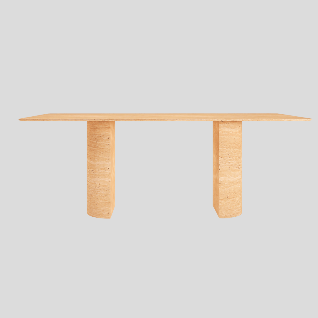 The Horizon Travertine Dining Table