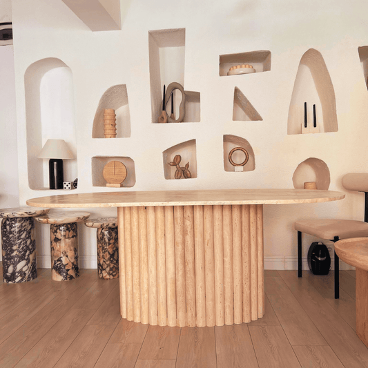 Elysian Travertine Feast Table