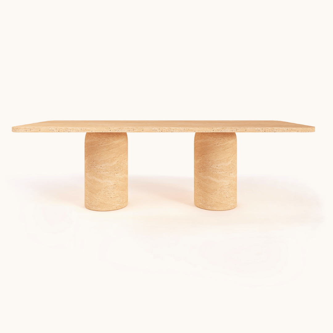 The Monarch Travertine Dining Table