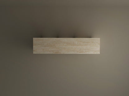 Travertine Console Table with Three Arches – Contemporary Organic Form – Customizable Console Table