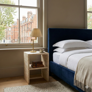 Terra Firma Travertine End Table – Solid Handcrafted Natural Stone for Modern Interiors