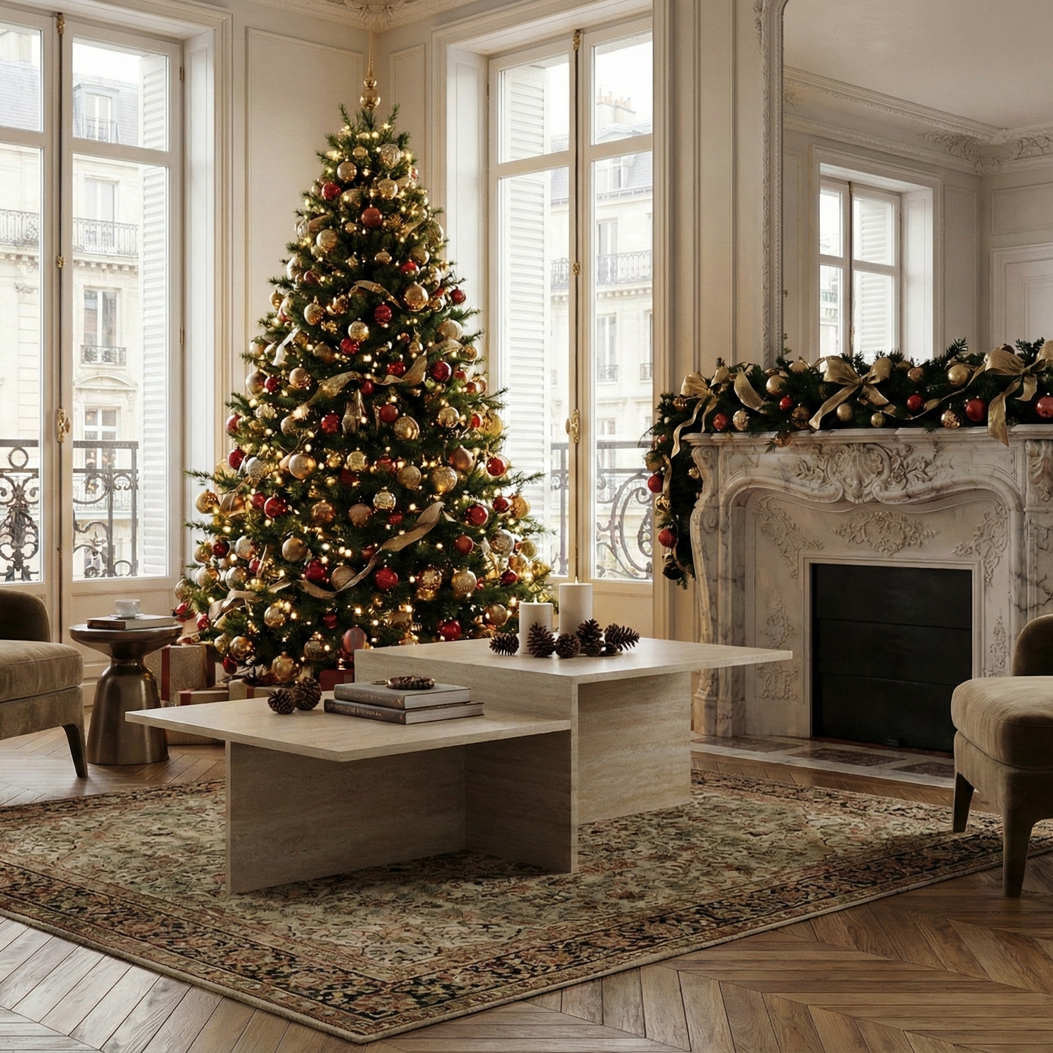 Eco-Friendly Travertine Coffee Table – Sustainably Sourced Stone for a Durable & Stylish Design