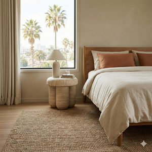 Travertine Elegance Accent Table – Classic and Timeless Natural Stone End Table