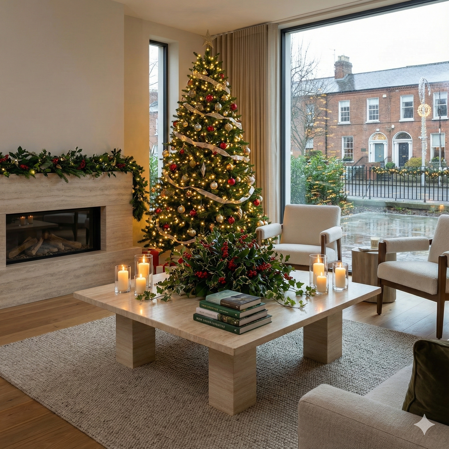 Pebble Path Travertine Coffee Table – Fluid, Freeform Coffee Table with a Unique Stone Finish