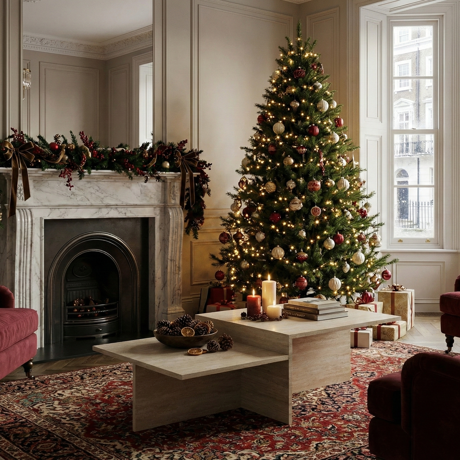 Eco-Friendly Travertine Coffee Table – Sustainably Sourced Stone for a Durable & Stylish Design