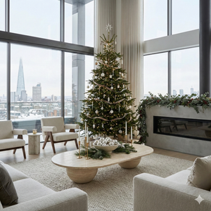 Oval Travertine Coffee Table with Stone Ball Base