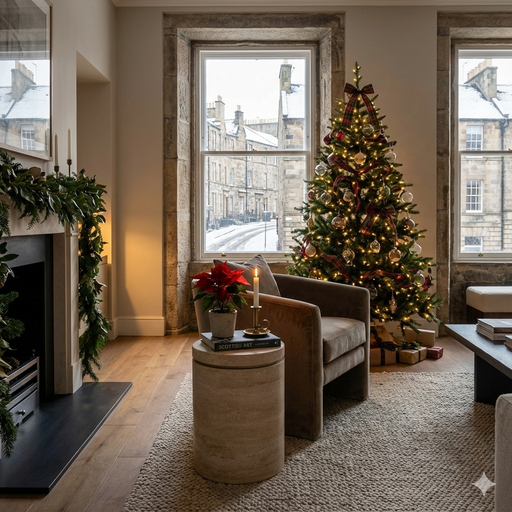 Cycladic Secret Travertine End Table with Storage – A Functional and Timeless Design