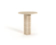 Travertable's Luxurious Travertine End Table with Sturdy Base-3 legs