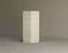 HexaForm and Pentagon Travertine Pedestal