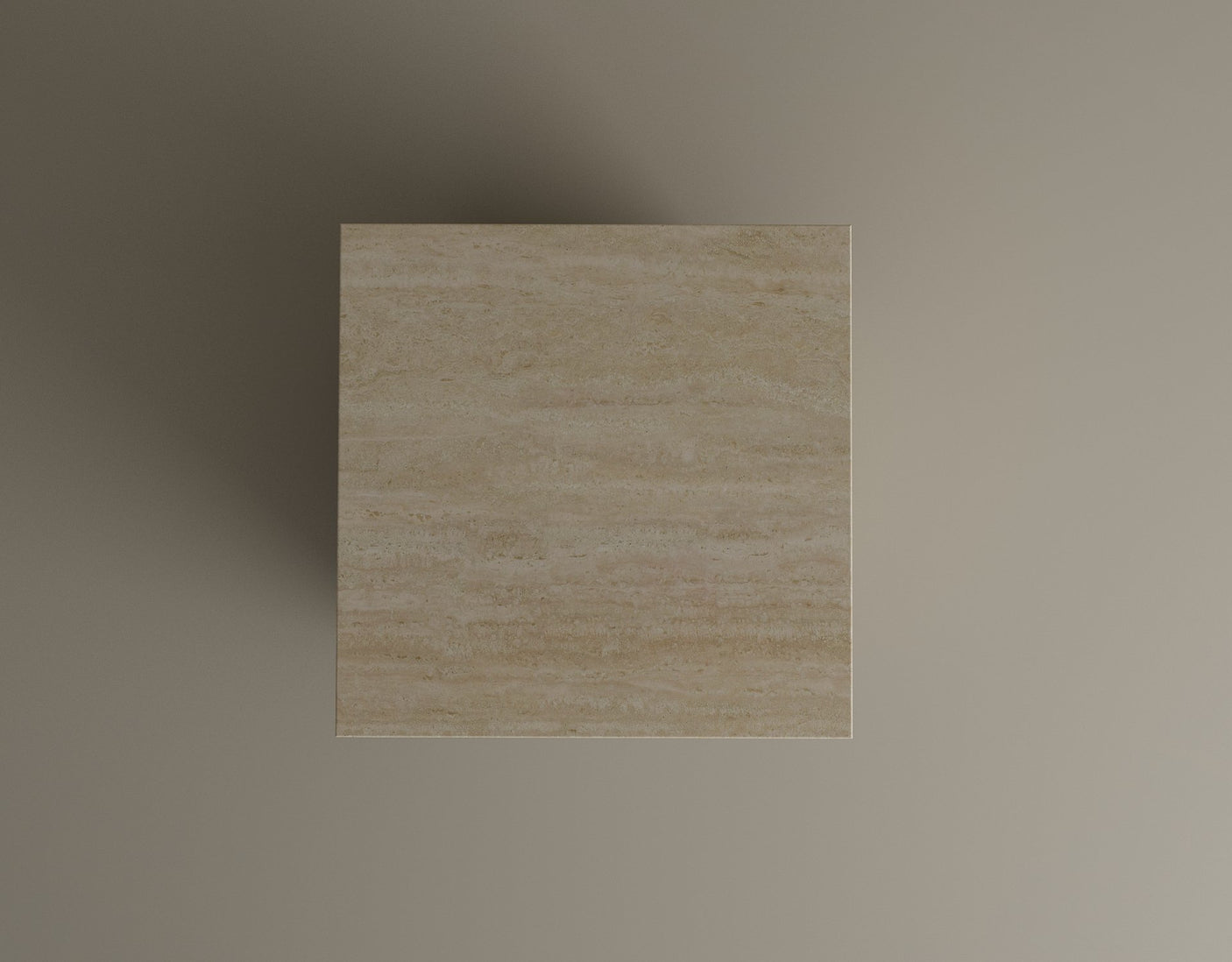 Elemental Harmony Travertine Cube – Geometric Stone Side Table with Modern Appeal