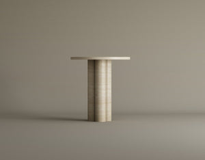 Harmonia Travertine Stone Table – Sculptural Form with a Soft, Organic Aesthetic