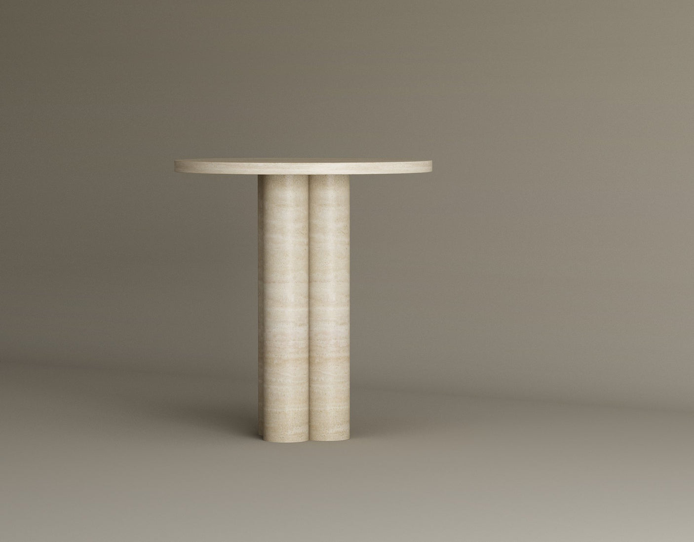 Harmonia Travertine Stone Table – Sculptural Form with a Soft, Organic Aesthetic