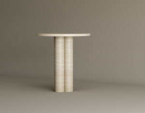 Harmonia Travertine Stone Table – Sculptural Form with a Soft, Organic Aesthetic