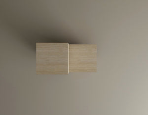 Travertine Tiered Side Table Set – Sculptural Nesting Tables in Natural Stone