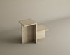 Travertine Tiered Side Table Set – Sculptural Nesting Tables in Natural Stone