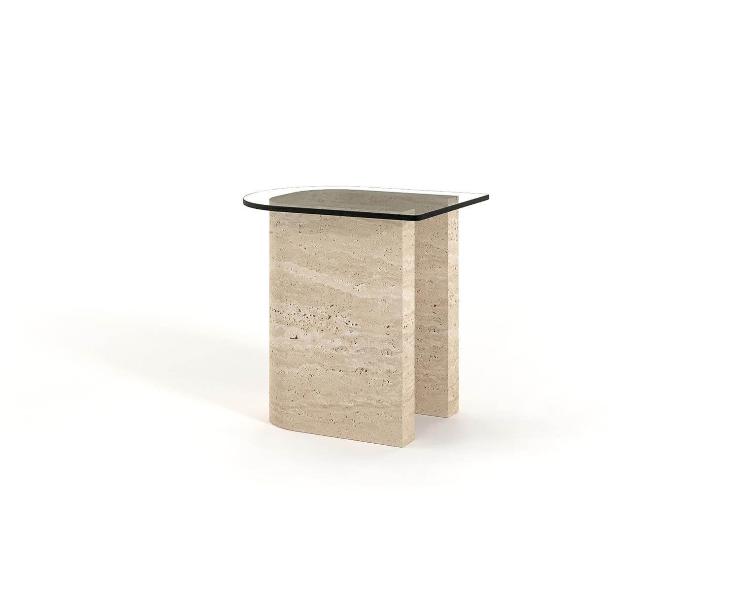 Luxury Travertine Marble End Table by Travertable.com