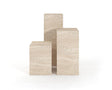 Set of Travertine pedestals with Classic Design