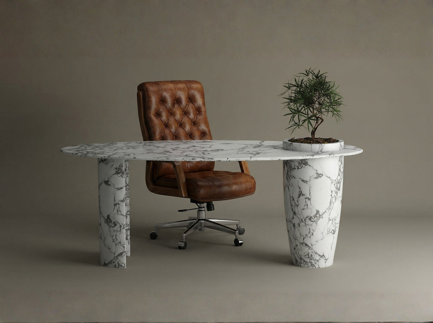 Versatile Calacatta Viola Marble Work and Dining Table