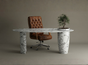 Versatile Calacatta Viola Marble Work and Dining Table