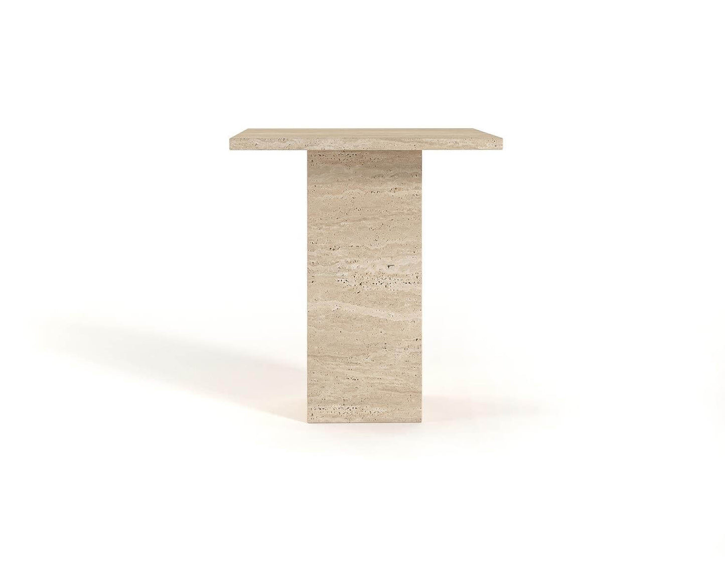 Contemporary Tavertine Side Table for Chic Decor